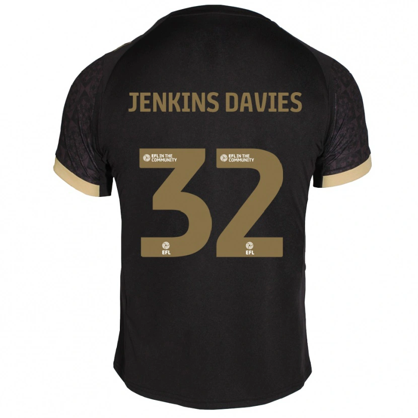 Danxen Homem Camisola Will Jenkins-Davies #32 Preto Dourado Alternativa 2025/26 Camisa Brasil