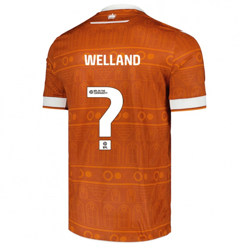 Danxen Homem Camisola Josh Welland #0 Laranja Branco Alternativa 2025/26 Camisa Brasil