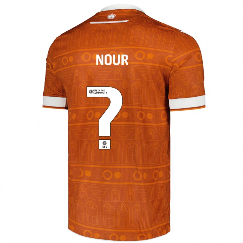 Danxen Homem Camisola Aaron Nour #0 Laranja Branco Alternativa 2025/26 Camisa Brasil