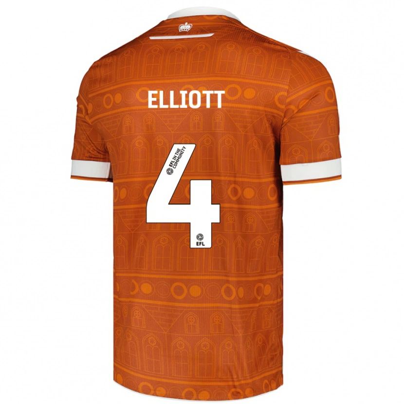 Danxen Homem Camisola Ben Elliott #4 Laranja Branco Alternativa 2025/26 Camisa Brasil