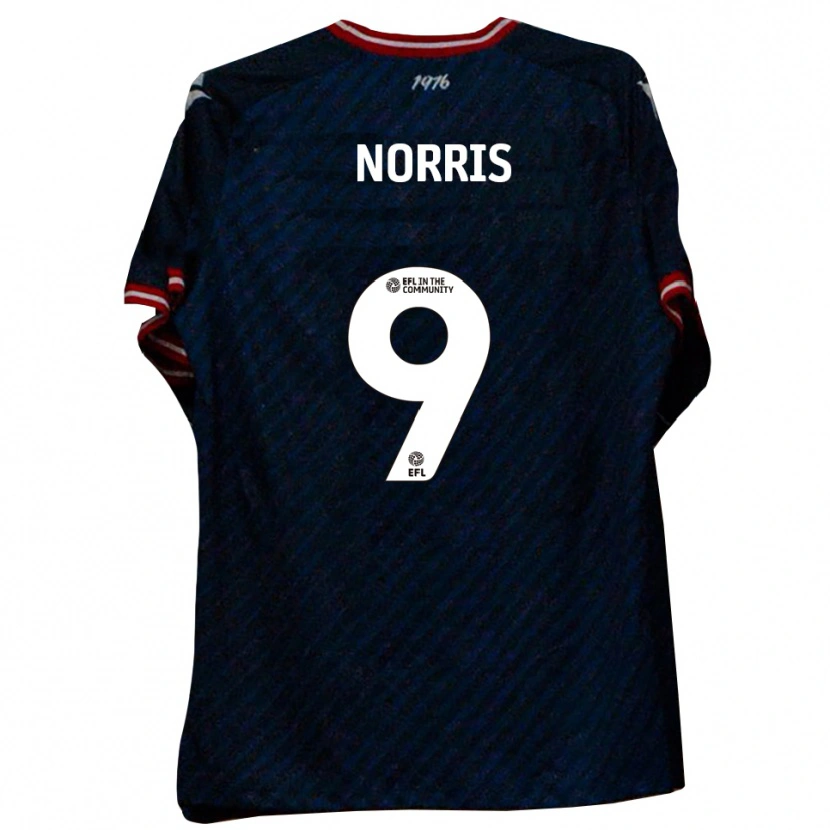 Danxen Homem Camisola Frank Norris #9 Azul Marinho Vermelho Alternativa 2025/26 Camisa Brasil