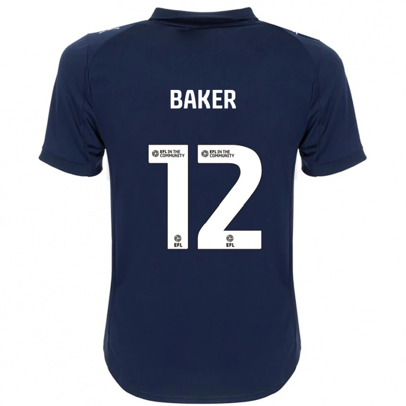 Danxen Homem Camisola Tegen Baker #12 Azul Marinho Branco Alternativa 2025/26 Camisa Brasil