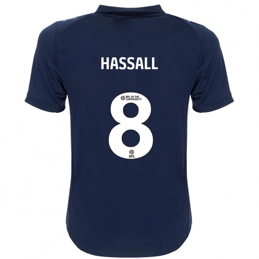 Danxen Homem Camisola Molly Hassall #8 Azul Marinho Branco Alternativa 2025/26 Camisa Brasil