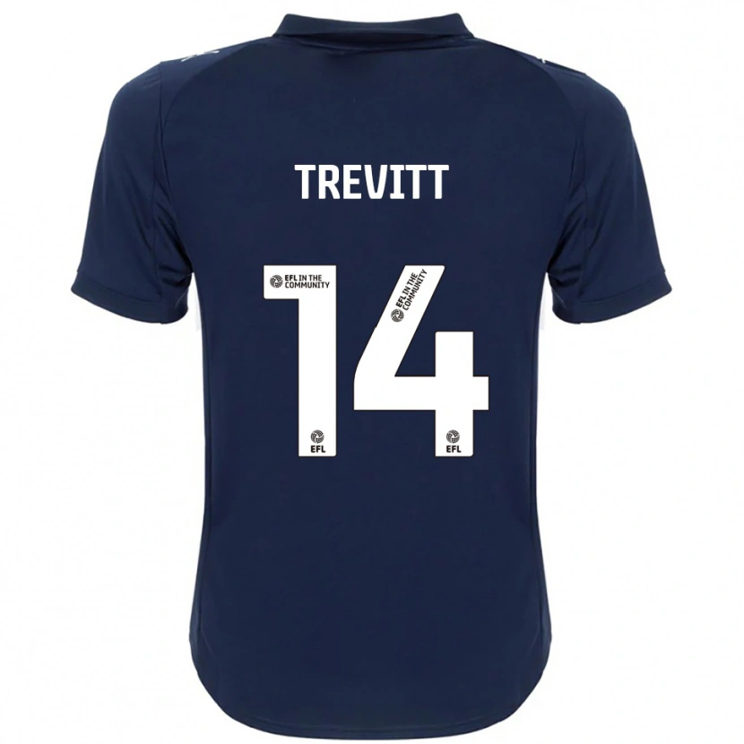 Danxen Homem Camisola Ryan Trevitt #14 Azul Marinho Branco Alternativa 2025/26 Camisa Brasil