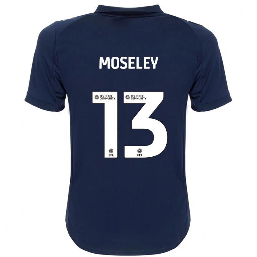 Danxen Homem Camisola Faye Moseley #13 Azul Marinho Branco Alternativa 2025/26 Camisa Brasil