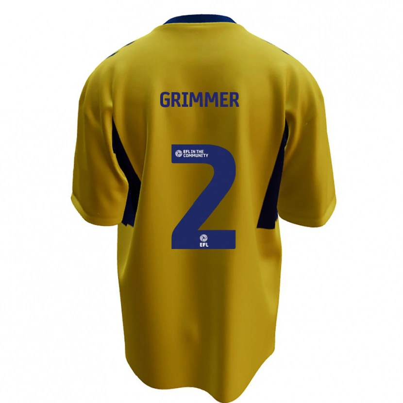 Danxen Homem Camisola Jack Grimmer #2 Amarelo Azul Alternativa 2025/26 Camisa Brasil