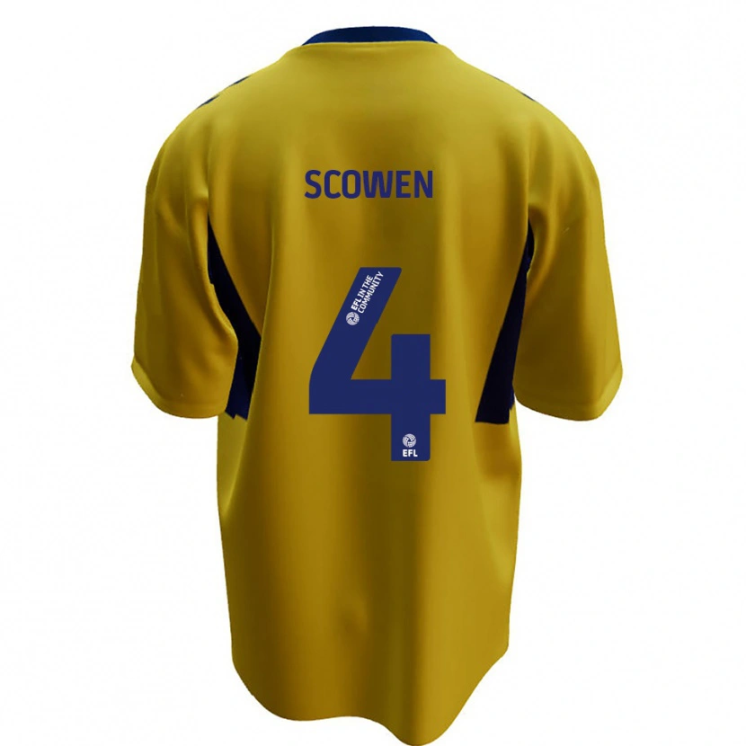 Danxen Homem Camisola Josh Scowen #4 Amarelo Azul Alternativa 2025/26 Camisa Brasil
