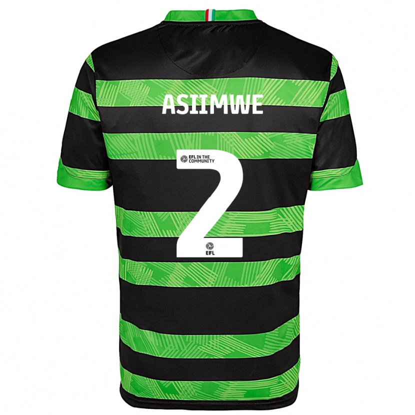 Danxen Homem Camisola Nathan Asiimwe #2 Preto Verde Alternativa 2025/26 Camisa Brasil