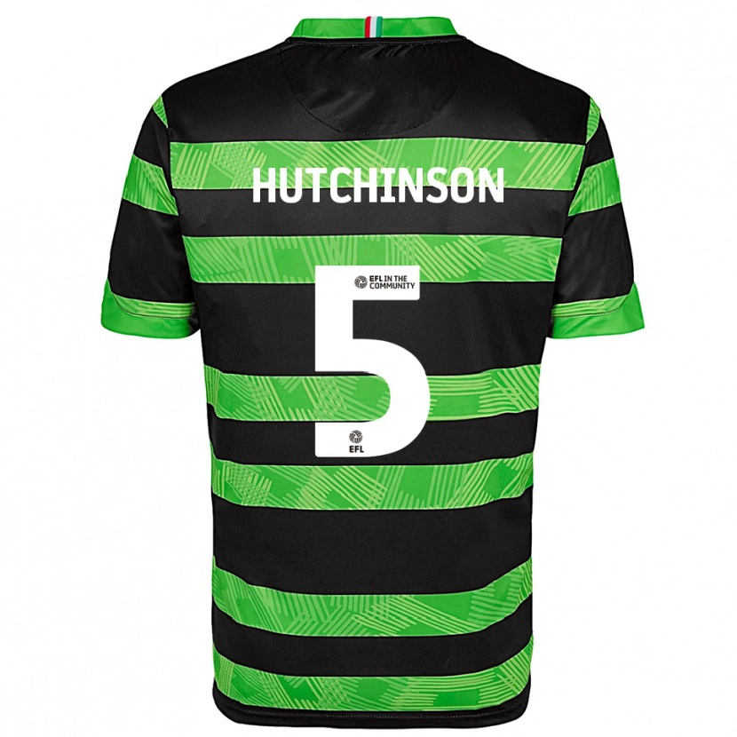 Danxen Homem Camisola Sam Hutchinson #5 Preto Verde Alternativa 2025/26 Camisa Brasil