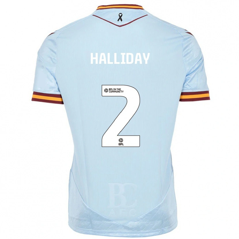Danxen Homem Camisola Brad Halliday #2 Azul Celeste Alternativa 2025/26 Camisa Brasil