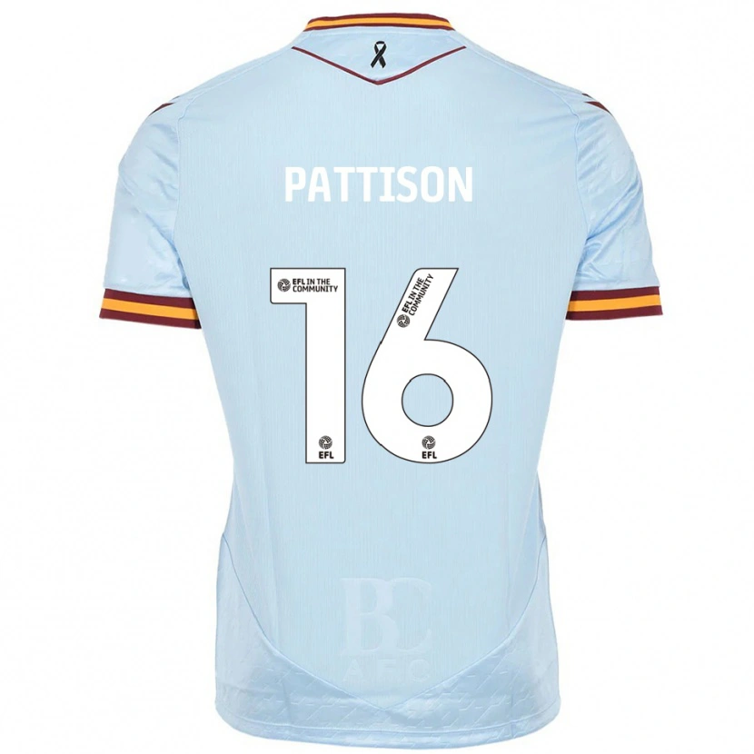 Danxen Homem Camisola Alex Pattison #16 Azul Celeste Alternativa 2025/26 Camisa Brasil