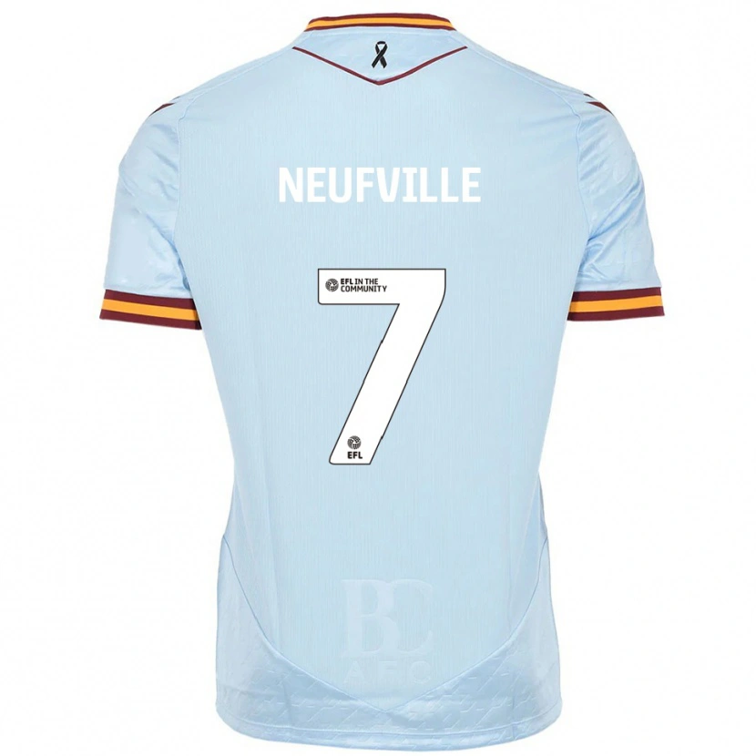 Danxen Homem Camisola Josh Neufville #7 Azul Celeste Alternativa 2025/26 Camisa Brasil