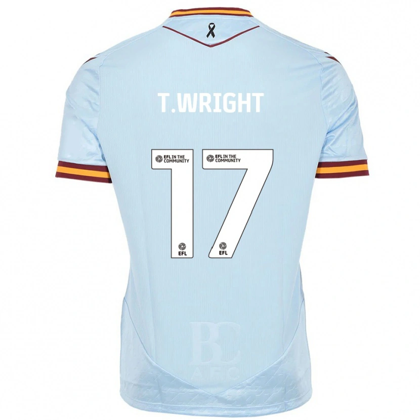 Danxen Homem Camisola Tyreik Wright #17 Azul Celeste Alternativa 2025/26 Camisa Brasil