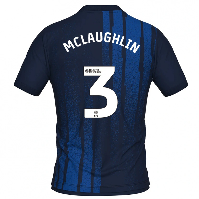 Danxen Homem Camisola Stephen Mclaughlin #3 Azul Marinho Branco Alternativa 2025/26 Camisa Brasil