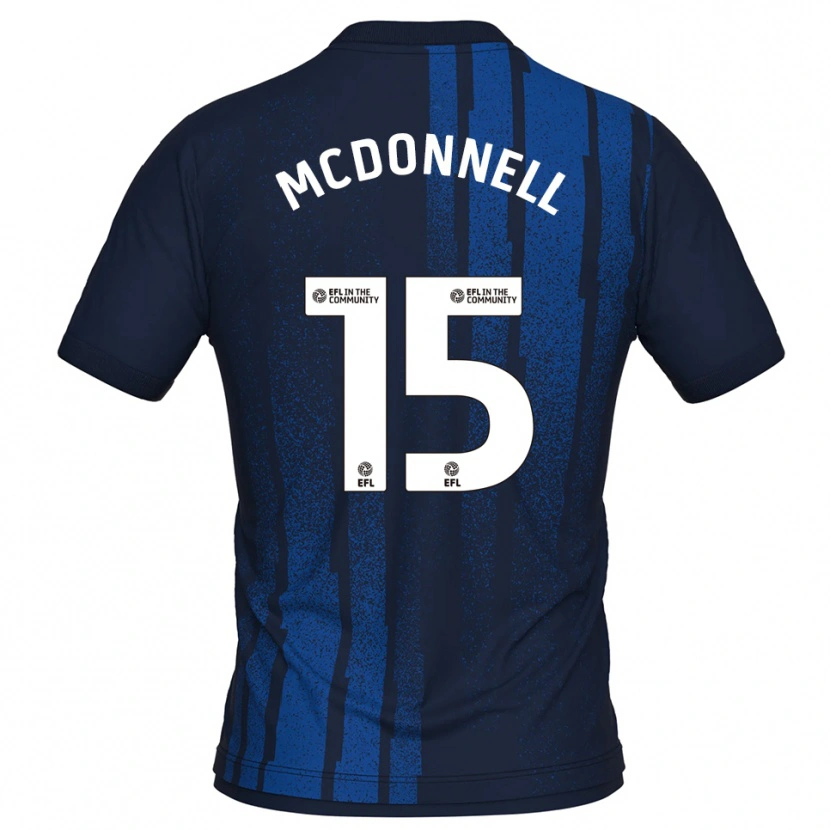 Danxen Homem Camisola Jamie Mcdonnell #15 Azul Marinho Branco Alternativa 2025/26 Camisa Brasil