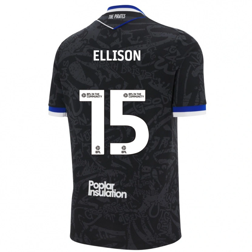 Danxen Homem Camisola Dan Ellison #15 Preto Branco Alternativa 2025/26 Camisa Brasil