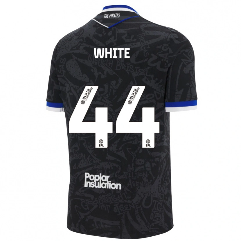 Danxen Homem Camisola Charlie White #44 Preto Branco Alternativa 2025/26 Camisa Brasil
