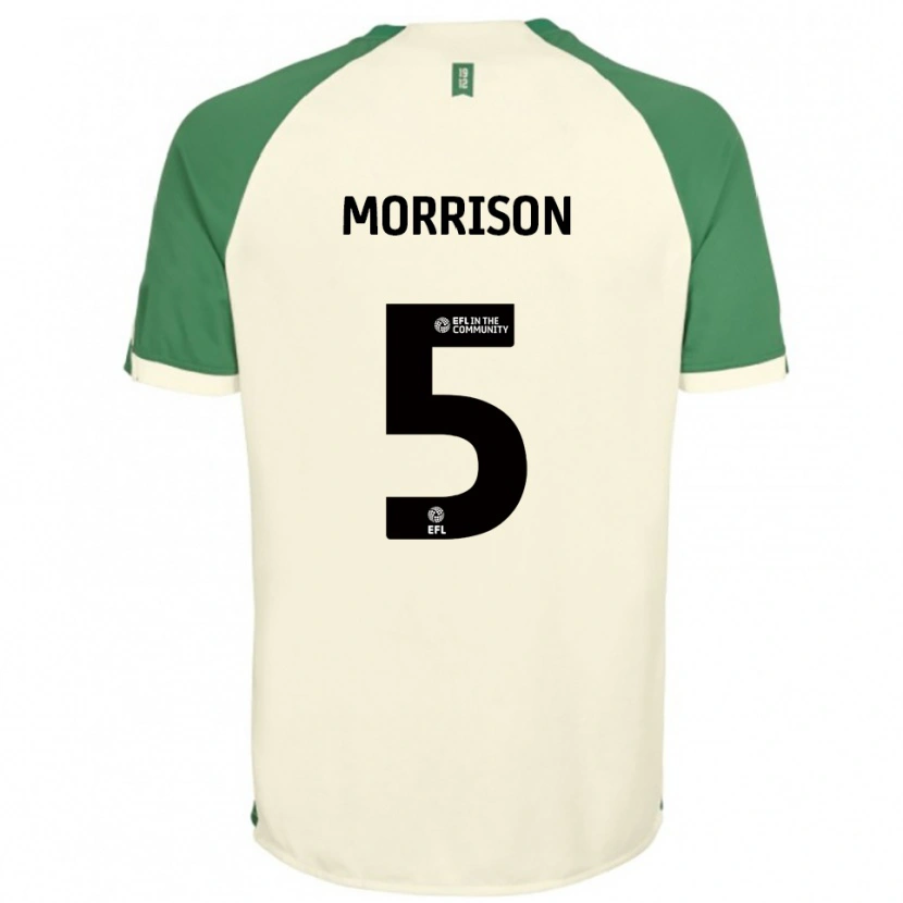 Danxen Homem Camisola Michael Morrison #5 Branco Sujo Verde Alternativa 2025/26 Camisa Brasil