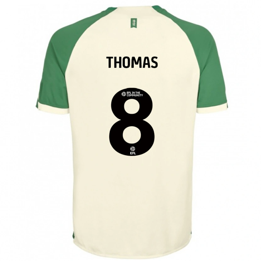 Danxen Homem Camisola George Thomas #8 Branco Sujo Verde Alternativa 2025/26 Camisa Brasil