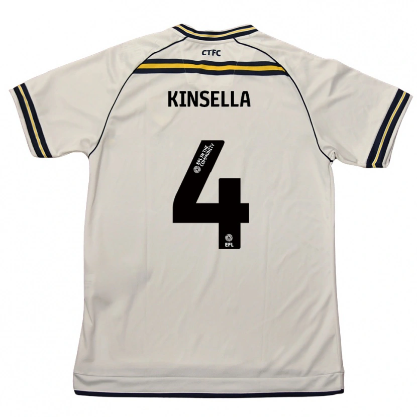 Danxen Homem Camisola Liam Kinsella #4 Branco Azul Marinho Alternativa 2025/26 Camisa Brasil