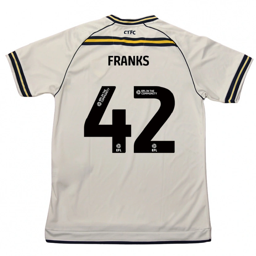 Danxen Homem Camisola Jude Franks #42 Branco Azul Marinho Alternativa 2025/26 Camisa Brasil