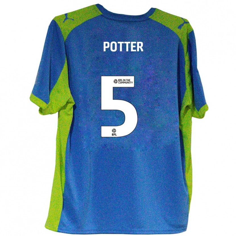 Danxen Homem Camisola Finley Potter #5 Azul Celeste Amarelo Alternativa 2025/26 Camisa Brasil