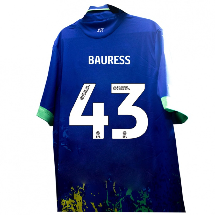 Danxen Homem Camisola Joe Bauress #43 Azul Amarelo Alternativa 2025/26 Camisa Brasil