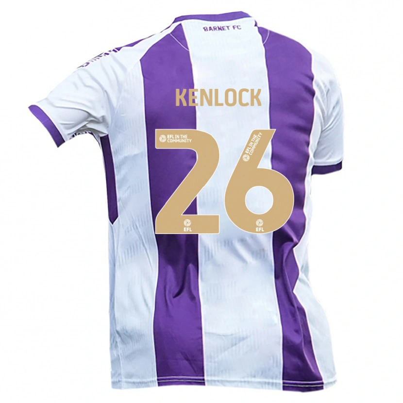 Danxen Homem Camisola Myles Kenlock #26 Branco Roxo Alternativa 2025/26 Camisa Brasil