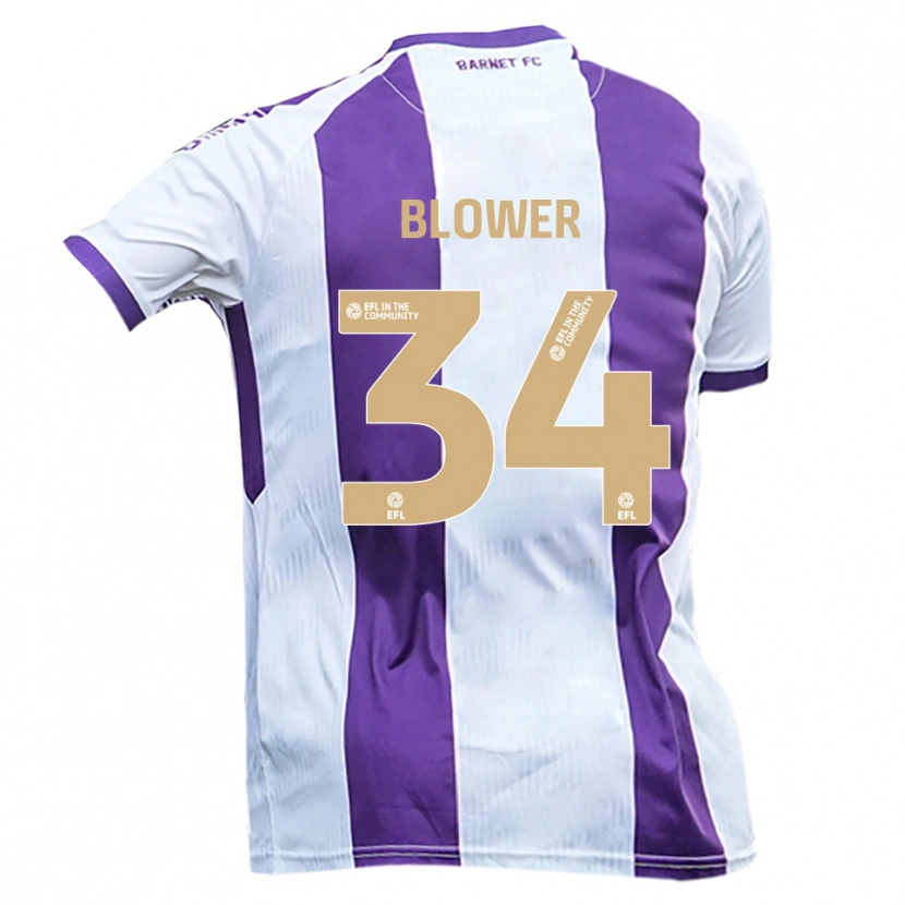 Danxen Homem Camisola Jack Blower #34 Branco Roxo Alternativa 2025/26 Camisa Brasil