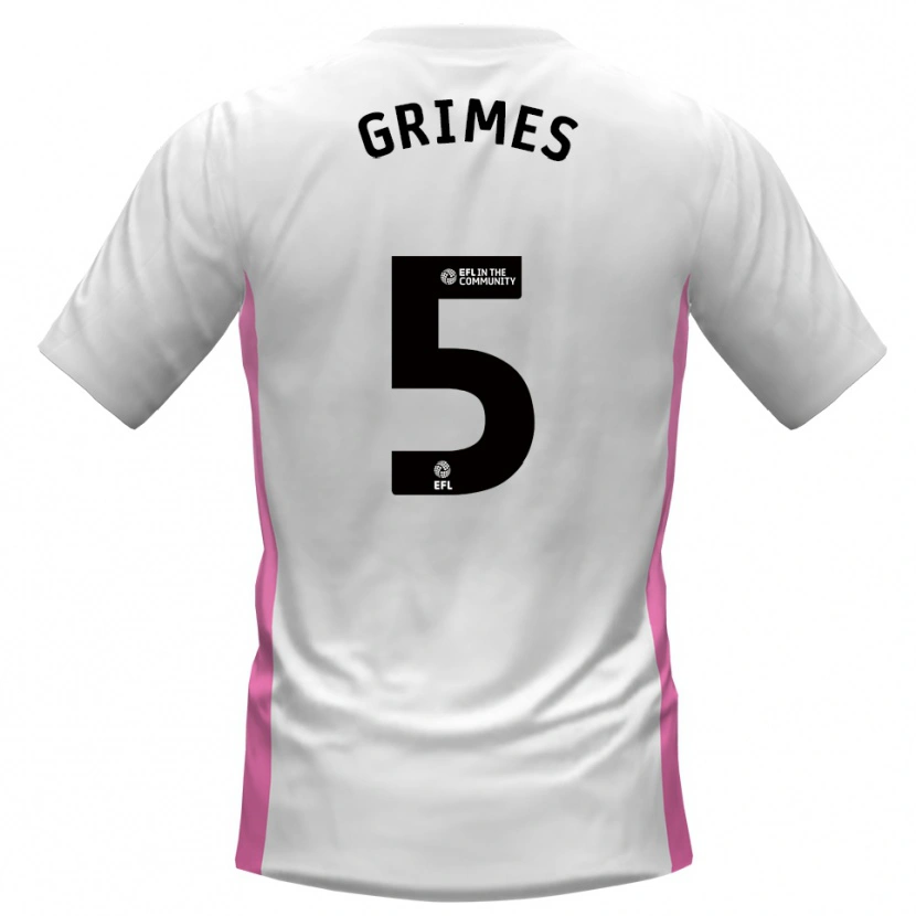 Danxen Homem Camisola Jamie Grimes #5 Branco Vermelho Alternativa 2025/26 Camisa Brasil
