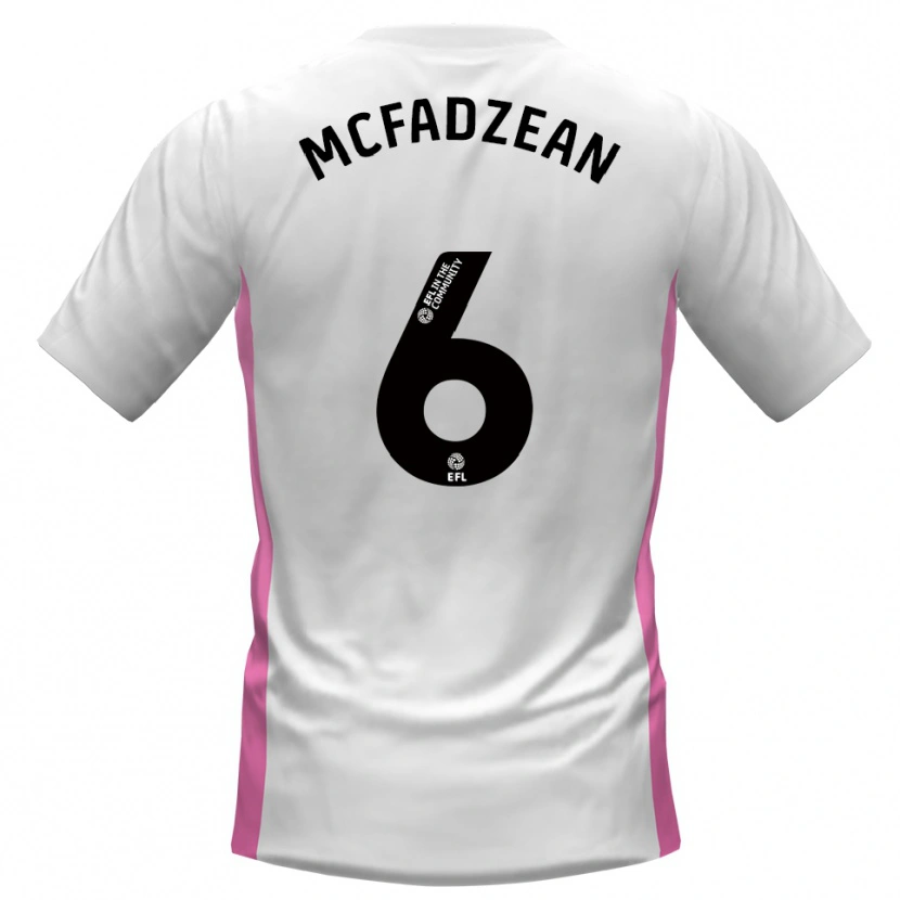 Danxen Homem Camisola Kyle Mcfadzean #6 Branco Vermelho Alternativa 2025/26 Camisa Brasil