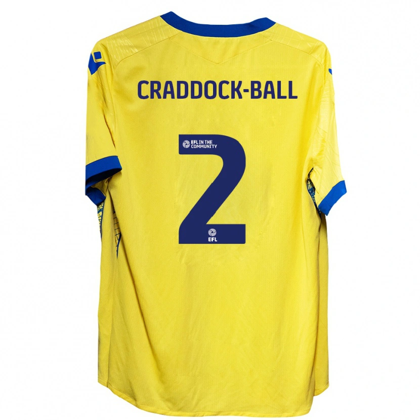 Danxen Homem Camisola Jac Craddock-Ball #2 Amarelo Azul Alternativa 2025/26 Camisa Brasil
