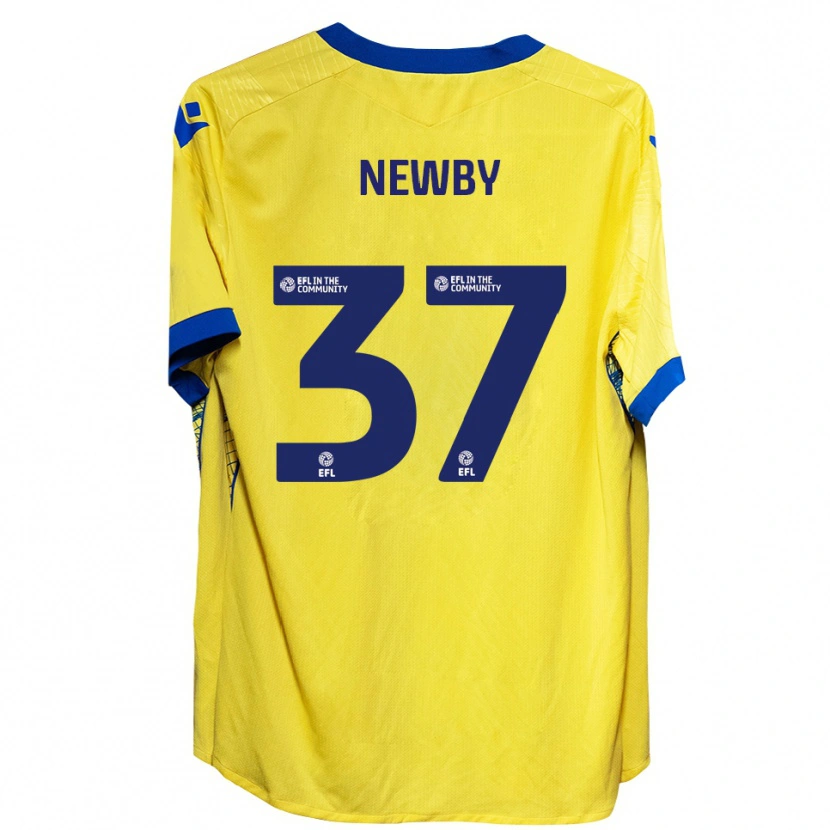 Danxen Homem Camisola Alfie Newby #37 Amarelo Azul Alternativa 2025/26 Camisa Brasil