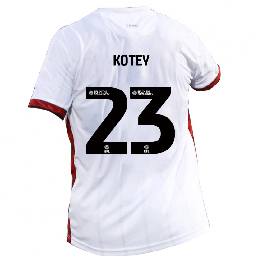 Danxen Homem Camisola Fate Kotey #23 Branco Vermelho Preto Alternativa 2025/26 Camisa Brasil