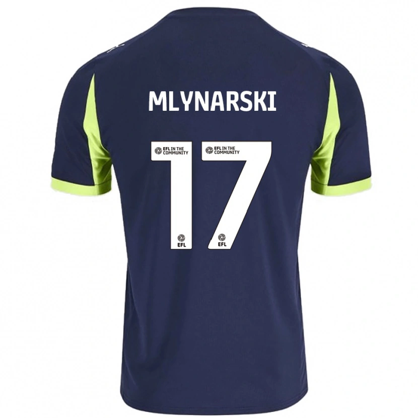 Danxen Homem Camisola Patrick Mlynarski #17 Azul Marinho Verde Fluorescente Alternativa 2025/26 Camisa Brasil