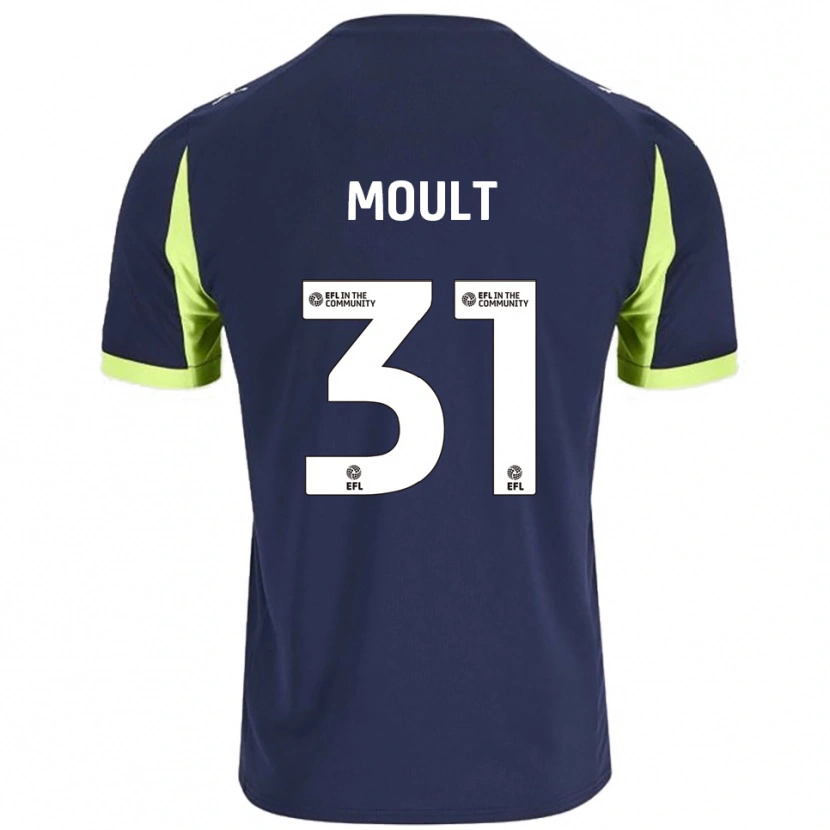 Danxen Homem Camisola Louis Moult #31 Azul Marinho Verde Fluorescente Alternativa 2025/26 Camisa Brasil