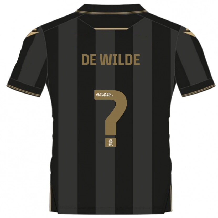 Danxen Homem Camisola William De Wilde #0 Preto Dourado Alternativa 2025/26 Camisa Brasil