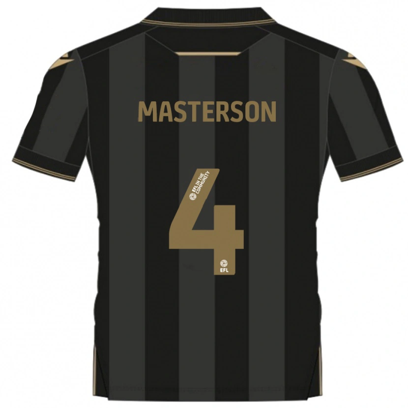 Danxen Homem Camisola Conor Masterson #4 Preto Dourado Alternativa 2025/26 Camisa Brasil