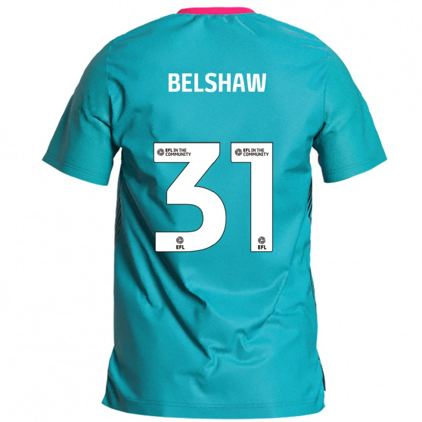 Danxen Homem Camisola James Belshaw #31 Azul Celeste Rosa Alternativa 2025/26 Camisa Brasil