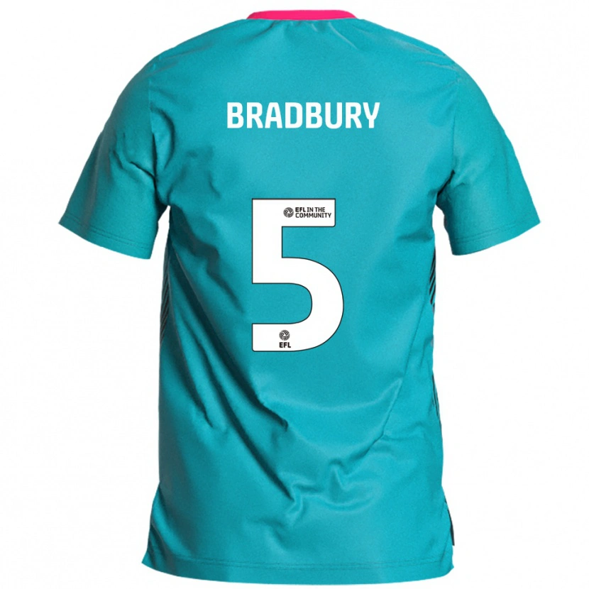 Danxen Homem Camisola Tom Bradbury #5 Azul Celeste Rosa Alternativa 2025/26 Camisa Brasil
