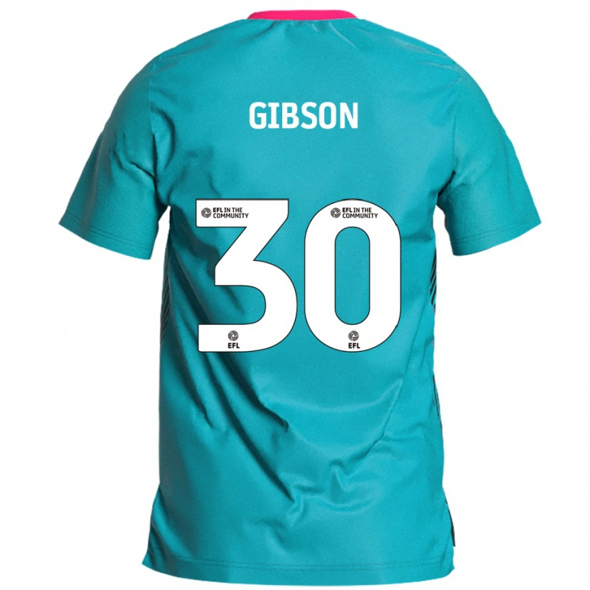 Danxen Homem Camisola Liam Gibson #30 Azul Celeste Rosa Alternativa 2025/26 Camisa Brasil