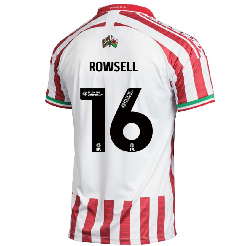 Danxen Homem Camisola Declan Rowsell #16 Vermelho Branco Alternativa 2025/26 Camisa Brasil