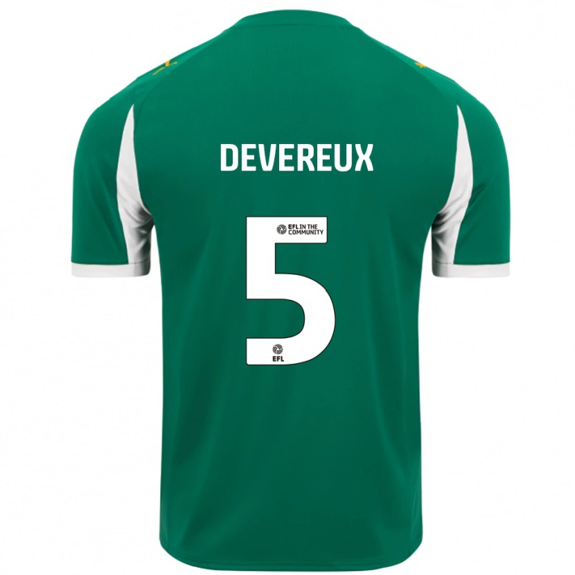 Danxen Homem Camisola Frankie Devereux #5 Verde Branco Alternativa 2025/26 Camisa Brasil