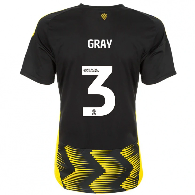 Danxen Homem Camisola Rebecca Gray #3 Preto Amarelo Alternativa 2025/26 Camisa Brasil