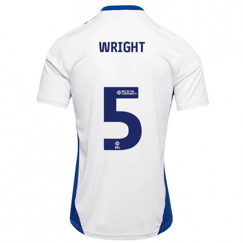 Danxen Homem Camisola Will Wright #5 Branco Azul Alternativa 2025/26 Camisa Brasil