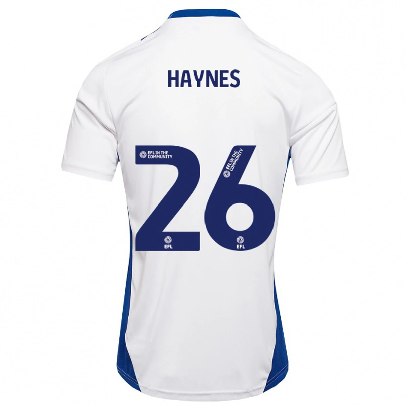 Danxen Homem Camisola Billie Haynes #26 Branco Azul Alternativa 2025/26 Camisa Brasil