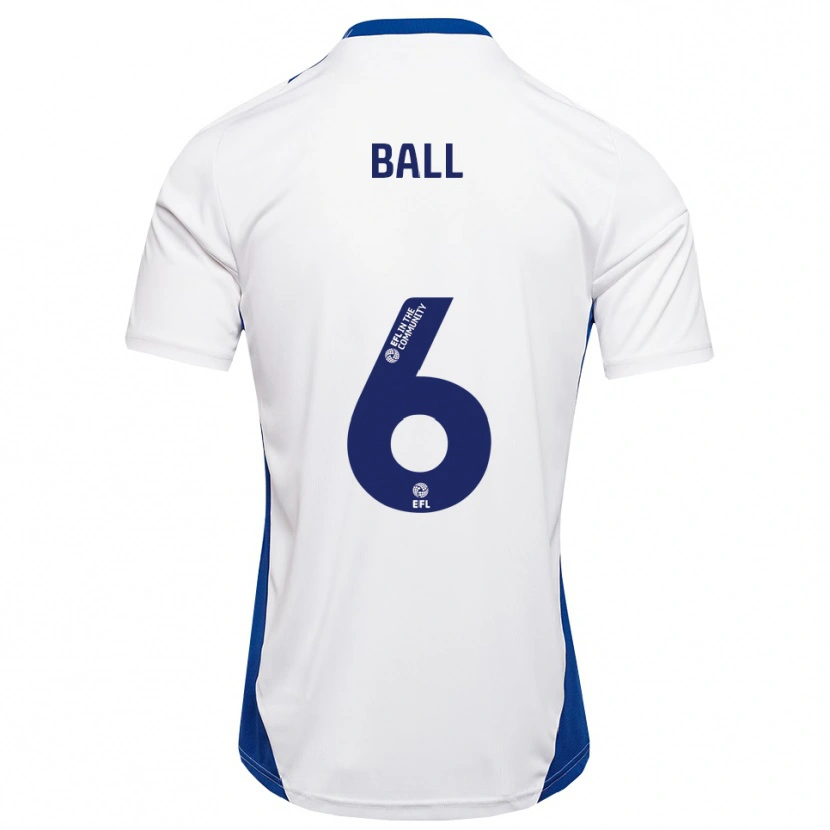 Danxen Homem Camisola James Ball #6 Branco Azul Alternativa 2025/26 Camisa Brasil
