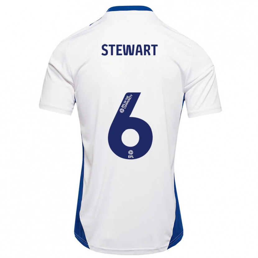 Danxen Homem Camisola Alistair Stewart #6 Branco Azul Alternativa 2025/26 Camisa Brasil