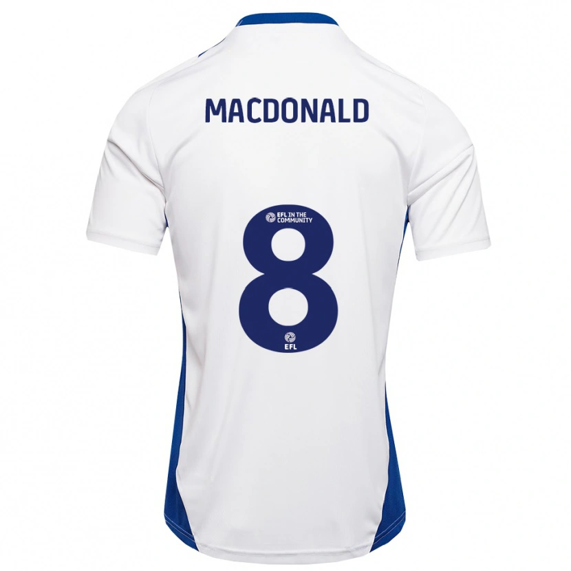 Danxen Homem Camisola Taylor Macdonald #8 Branco Azul Alternativa 2025/26 Camisa Brasil