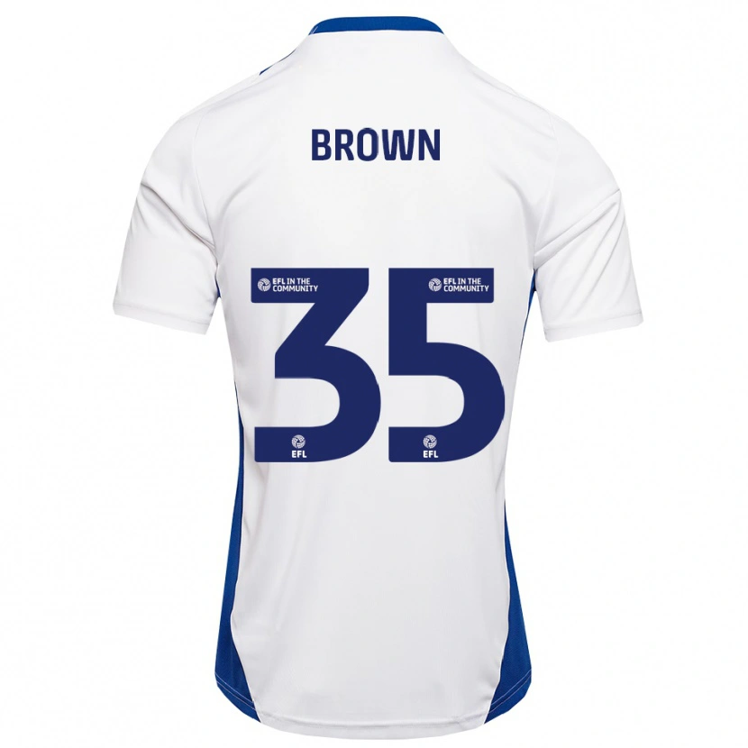 Danxen Homem Camisola Jaxon Brown #35 Branco Azul Alternativa 2025/26 Camisa Brasil